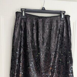 JS Boutique Black Sequin Straight Skirt Formal Party Corpcore Sparkle & Shine